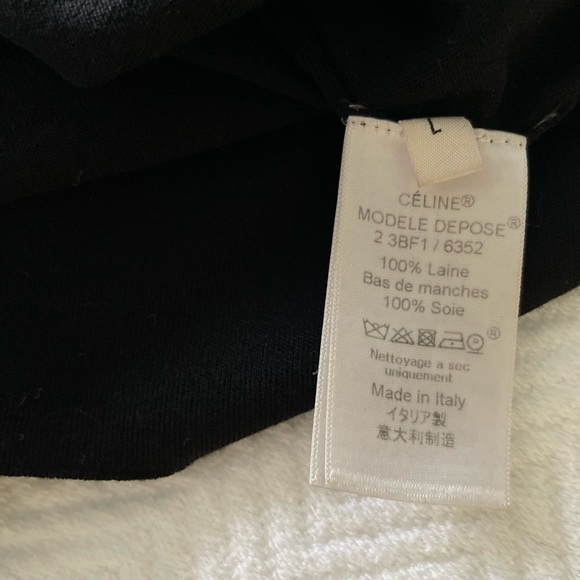 Céline silk/wool top. Flute sleeve. Gently worn. Lightweight knit. - Picture 4 of 7